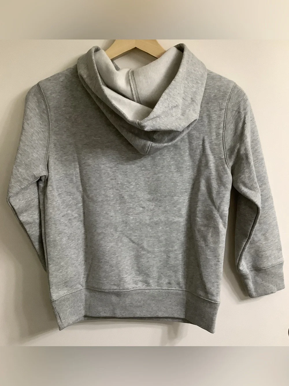 GAP Crewneck Hoodie in Heather Gray with Navy Letters